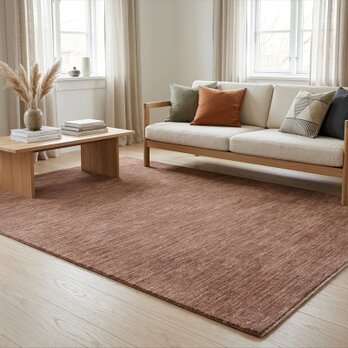 4月初旬入荷予定】天然ラグ ガゼニラハット COLOR Ver　ラグ　201x140cm　D716　コアブラウン