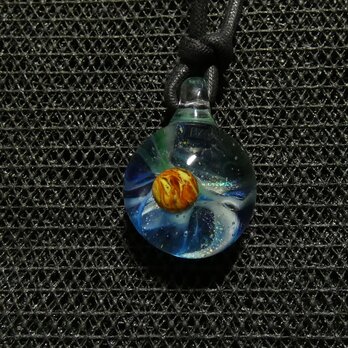 銀河、木星　NO.295（ガラス、とんぼ玉、宇宙、銀河、一点物、伝統工芸）