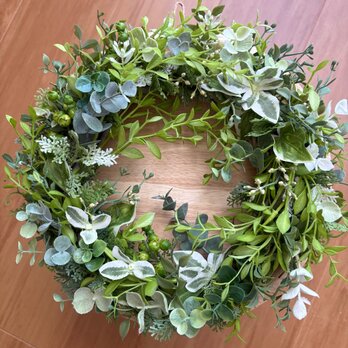 葉っぱだけのリース＊流れ