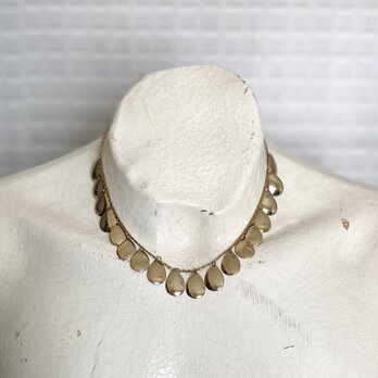Vintage retro gold tone swing drop chain necklace