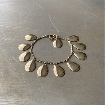 Vintage retro gold tone swing drop chain bracelet