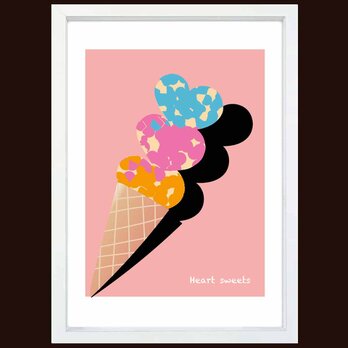 MixMix　ソフトクリーム　送料無料 　イラスト　A4〜A0　ポスター　アートポスター　アート/sei検索新着順　2662