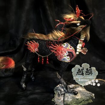 麒麟 龍 鹿 牛 馬ドラゴン 幻獣　全身可動  完全オリジナル 羊毛フェルト アートドール