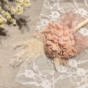 ドライフラワーコサージュ★ピンク