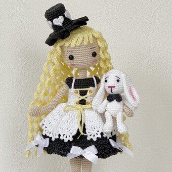 あみぐるみ ₍ ᐢ. ̫ .ᐢ ₎ブラックアリスちゃん✿着せ替え人形さん