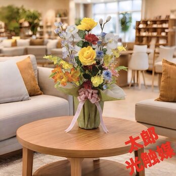 光触媒　人工観葉植物　ウォールグリーン　フェイクグリーン　開運8色フラワー