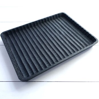 深い藍色　小さめの我谷盆　栗(クリ)