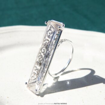 クォーツ リング / mirror cut Quartz Ring 244