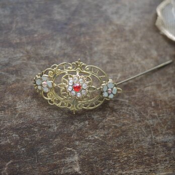 花のブローチ　フィリグリー  イギリス