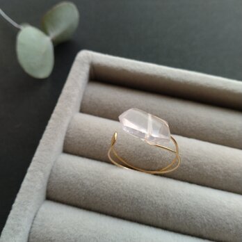 rose quartz ring / 14kgf