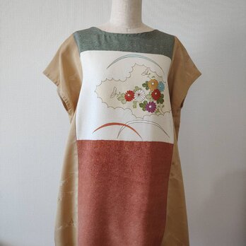 4種生地パッチワーク風トップス