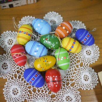 木製イースターエッグミニ箱入　12P　 expertic 　旧東ドイツ