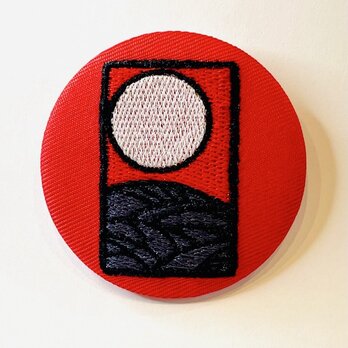 アルチザン刺繍ブローチ　花札