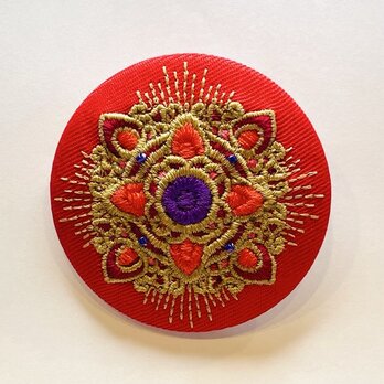 アルチザン刺繍ブローチ　模様
