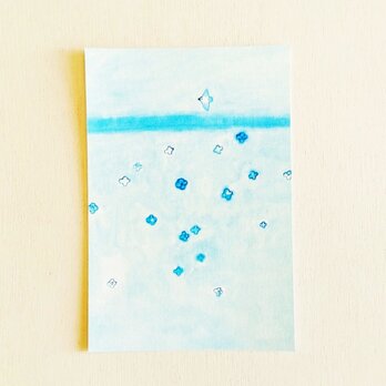 ㊼「やさしい風に吹かれて」ポストカード同柄3枚セット　絵葉書 メッセージカード イラスト　送料無料のコピー