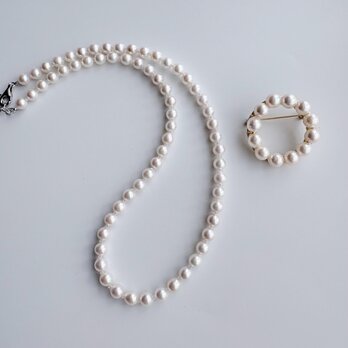 アコヤパールネックレス 5.5-6.0㎜ ホワイトピンク