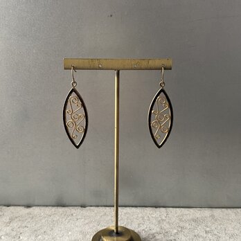 Vintage 70s-80s USA retro marquise enamel classical pierce