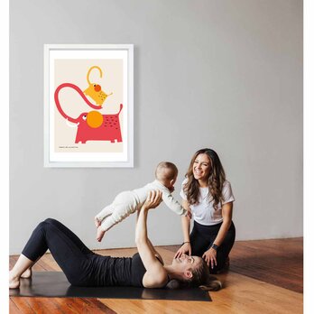 ゾウさんの鼻　ゾウ　送料無料 　イイネたのしいポスター　イラスト　ポスター　アートポスター　アート/sei検索新着順　2187