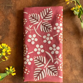 柿渋・草木染め手ぬぐい　イチゴ