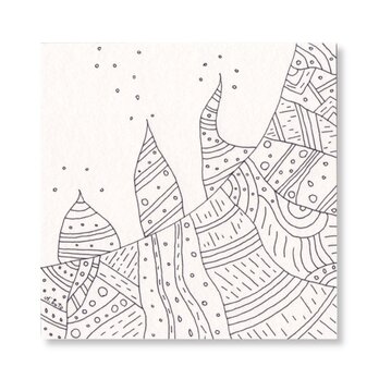 「 目覚めの途中 」。　ペン画  ( 原画 )