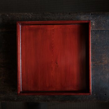 深く美しい色味◆伊勢漆器　胡桃脚膳　角盆　古物　古民家　骨董・antiques　明治〜昭和初期 b2