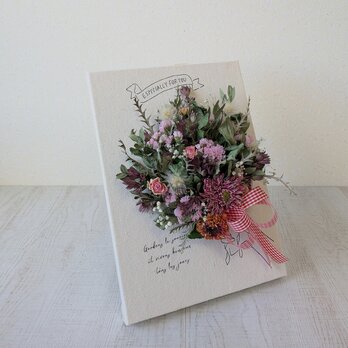 1点のみ！！キャンバスボードアレンジ・ドライフラワーブーケ