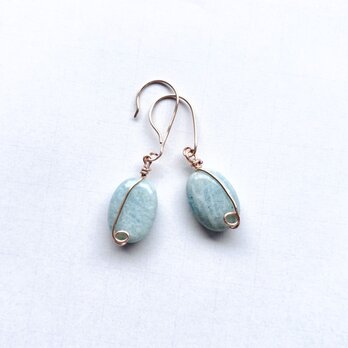 アマゾナイトの揺れるピアス