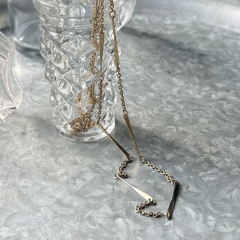 NA163-【 AVON 】エイボン・ヴィンテージネックレス 64cm Bar & Link Chain Gold