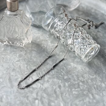 NA165-【 AVON 】エイボン・ヴィンテージネックレス 55cm Bar & Link Chain Silver