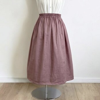 オーガニックWガーゼ◇オールドローズ◇ギャザースカート◇釜もみ仕立てでふっくら