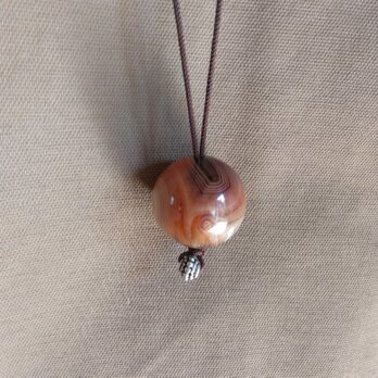 【送料無料】チベット瑪瑙「天眼石」＊＊＊紐ネックレス＊＊＊一点物＊＊＊2WAY