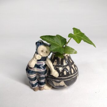 ちびっこ花器【 紺色 】