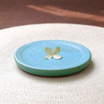 トルコブルーの台小皿