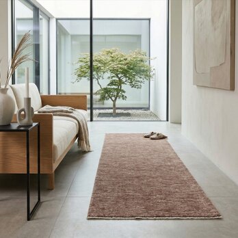 天然ラグ ガゼニラハット COLOR Ver　ラグ　ランナー　208x62㎝　D716　ココアブラウン