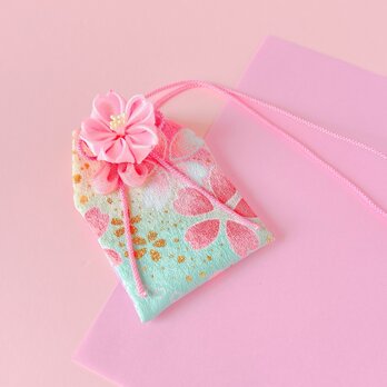 桜の朝｜一年中使える桜のお守り袋（新生活や母の日に／元巫女が仕立てる）
