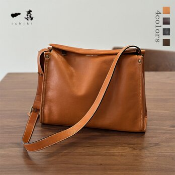 植物タンニンなめし 本革ヌメ革 大容量　通勤　シンプル　ショルダーバッグ 手作りキャメル　S23