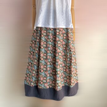 コクーンスカート【送料込み】古布リメイク　ブラック