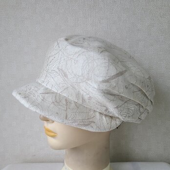 魅せる帽子☆大きめが嬉しい♪コットンレーヨンニットのキャスケット2～ベージュ