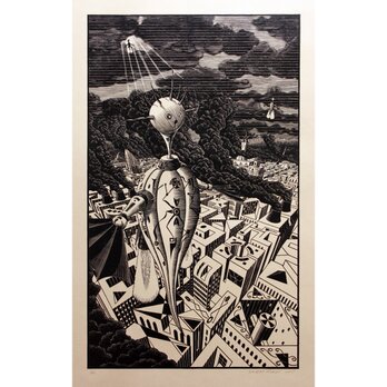 離脱、あるいは再生へのかすかな希望 / 木版画