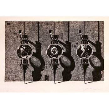 実験培養 / 木版画