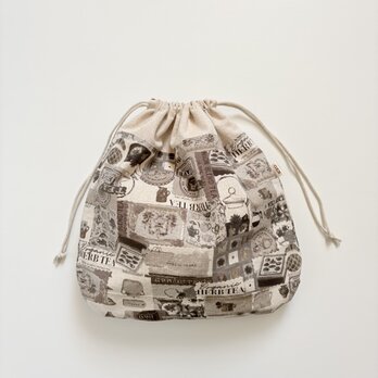 大きな巾着　TEA time