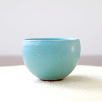 赤陶土とトルコ青釉のカップ