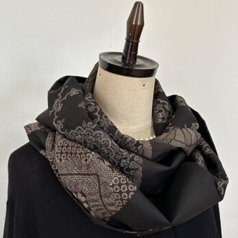 ＊アンティーク着物＊泥大島紬のパッチスヌードB