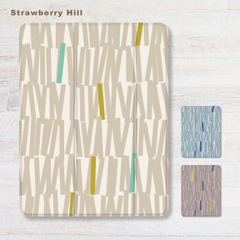 シンプル かわいい 窓 の パターン 北欧 iPadケース ペン収納 軽量 背面クリア あいぱっどけーす スタンド機能のコピー