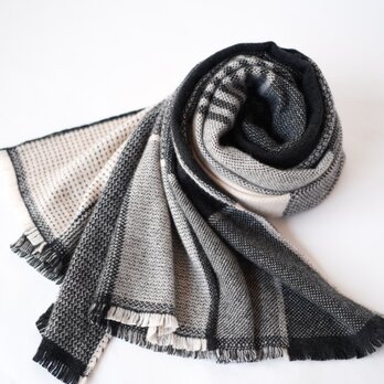 手織りカシミヤ100%ストール【紋華＊08】