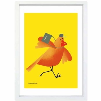 ポストマン　鳥　送料無料 　あらゆるお部屋のポスター　イラスト　ポスター　アートポスター　アート/sei検索新着順　4074
