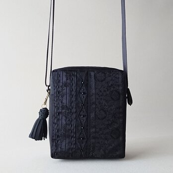 BLACK FRANCE RIBBON MINI POCHETTE