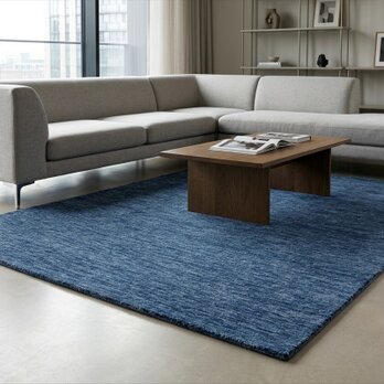 天然ラグ ガゼニラハット COLOR Ver　ラグ　255X200cm　ネイビー　D.Blue