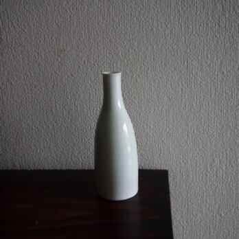 白磁徳利　一本　昭和レトロ　シンプル　一輪挿し