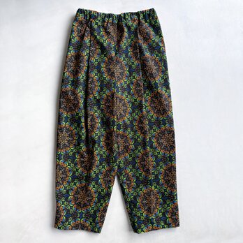 シュエシュエファブリック　タックパンツ　Shweshwe Black